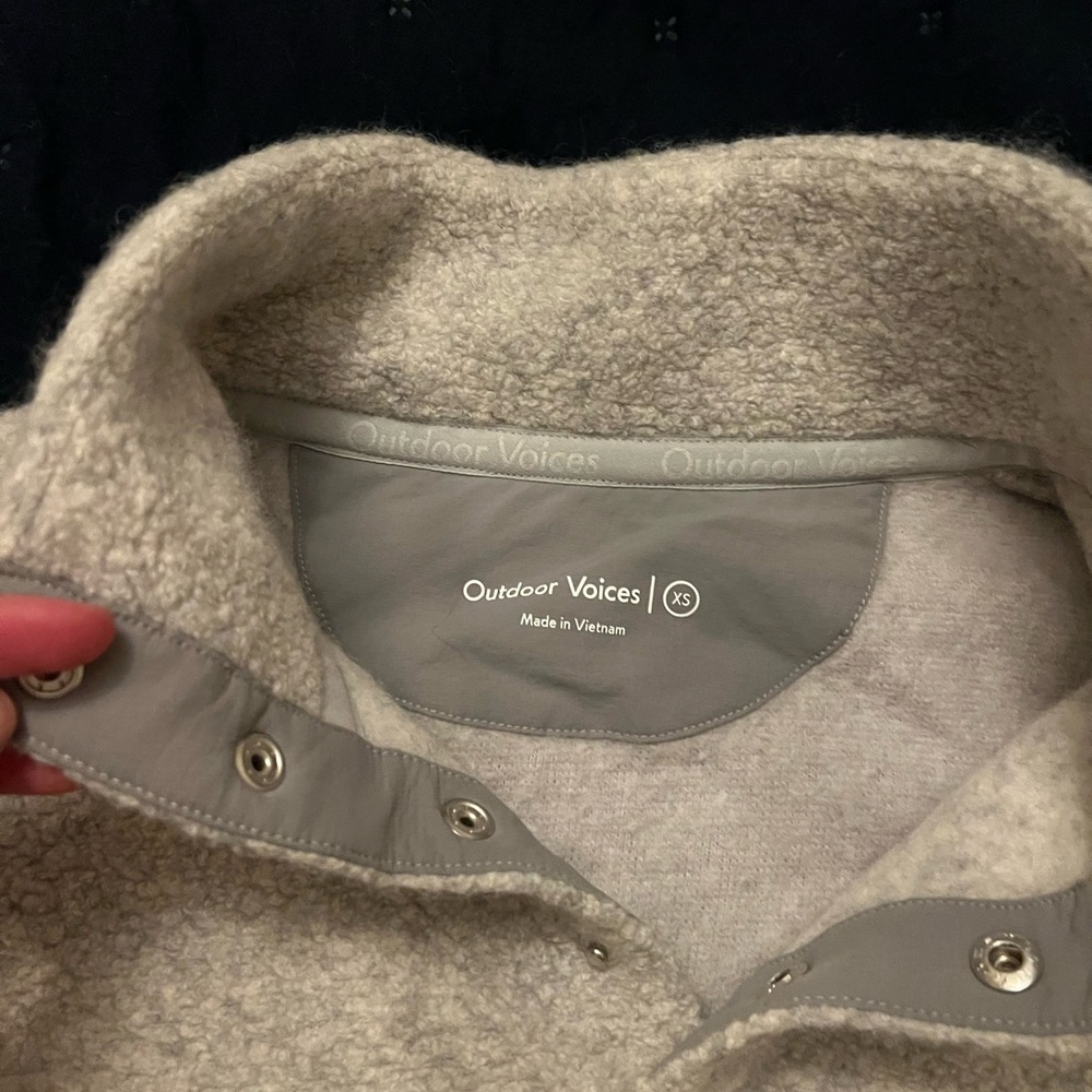 Outdoor Voices Gray Fleece Pullover